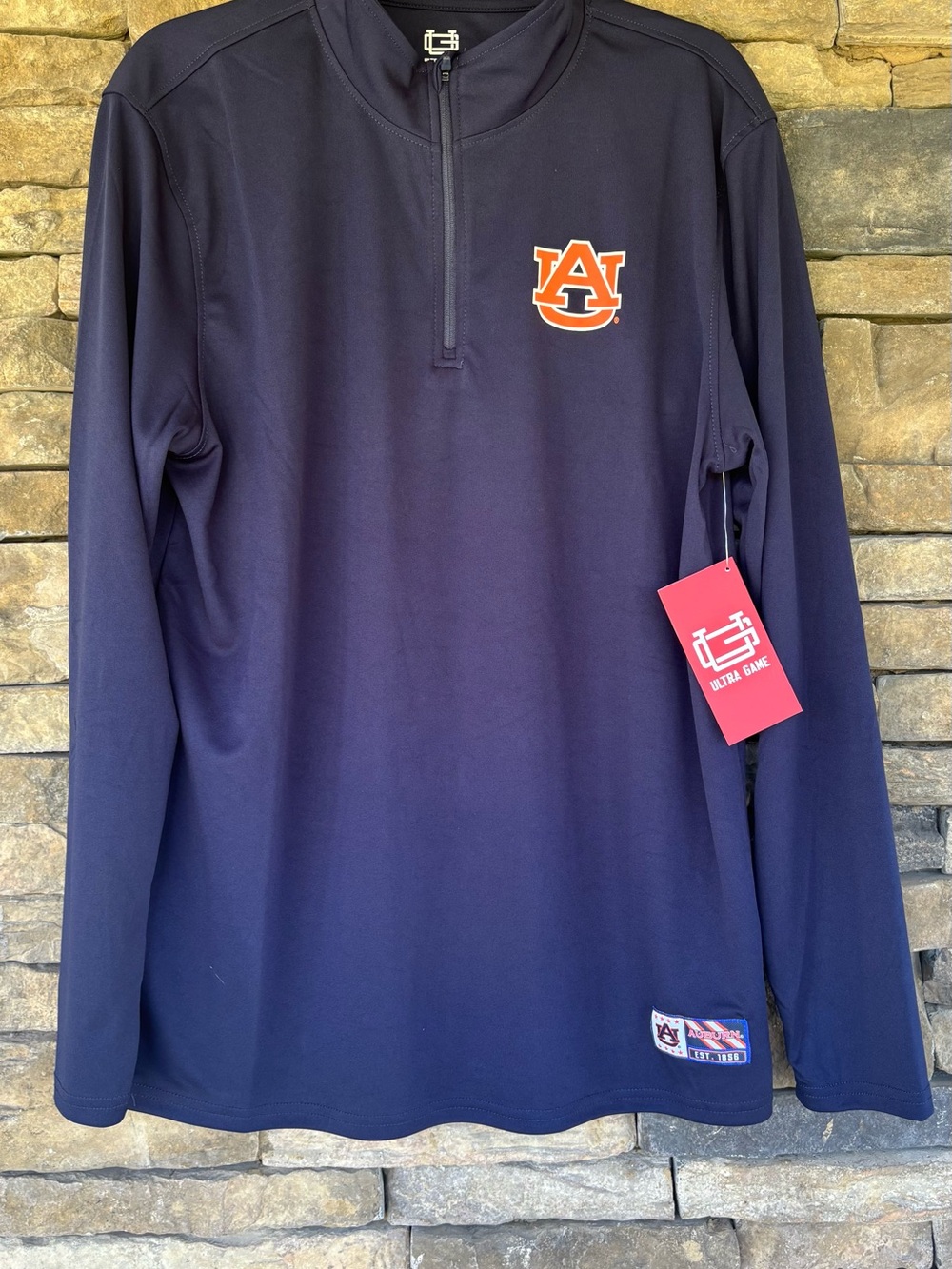 Ultra Game Auburn Tigers Navy 1/4-Zip Long Sleeve Shirt